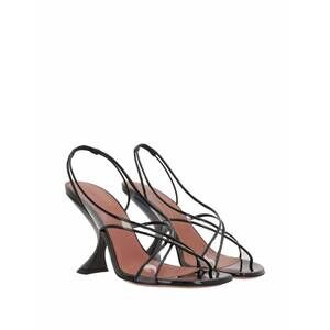 NEW AMINA MUADDI women's lena sandals in black patent